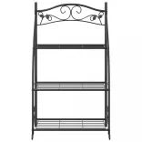 fekete acél virágtartó 56 x 30 x 96 cm