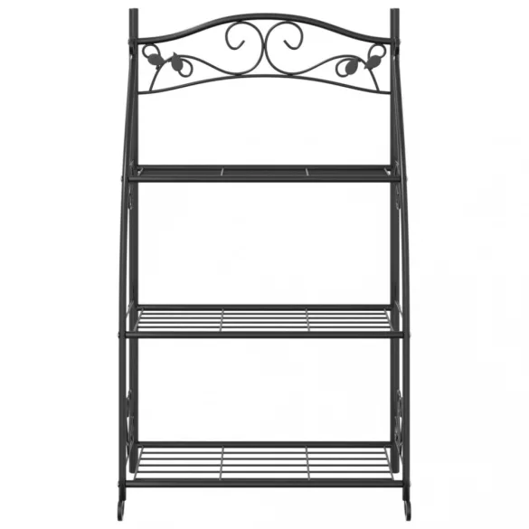 fekete acél virágtartó 56 x 30 x 96 cm