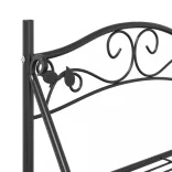 fekete acél virágtartó 56 x 30 x 96 cm