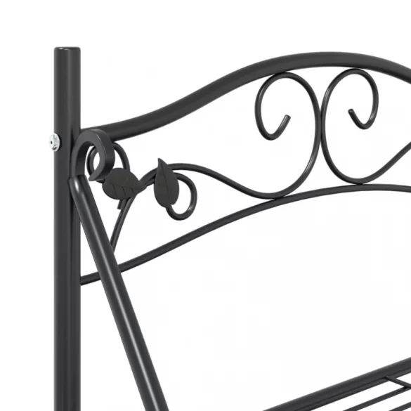 fekete acél virágtartó 56 x 30 x 96 cm