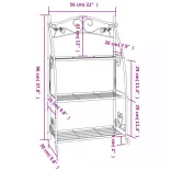 fekete acél virágtartó 56 x 30 x 96 cm