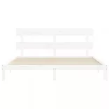 fehér tömör fa ágykeret fejtámlával Super King Size