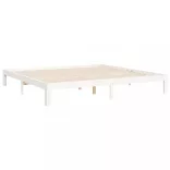 fehér tömör fa ágykeret fejtámlával Super King Size