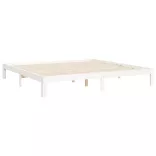 fehér tömör fenyőfa ágy matrac nélkül 200 x 200 cm