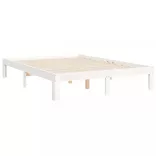 fehér tömör fa ágykeret fejtámlával Small Double