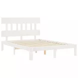 fehér tömör fenyőfa ágy matrac nélkül 140x190 cm