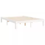 fehér tömör fenyőfa ágy matrac nélkül 140x190 cm