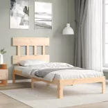 tömör fenyőfa ágy matrac nélkül 90 x 200 cm
