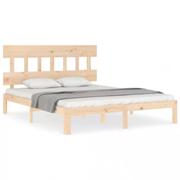 tömör fa ágykeret fejtámlával King Size