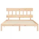 tömör fa ágykeret fejtámlával King Size