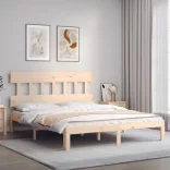 tömör fenyőfa ágy matrac nélkül 160 x 200 cm