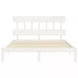 fehér tömör fenyőfa ágy matrac nélkül 160 x 200 cm