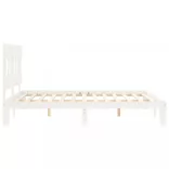 fehér tömör fenyőfa ágy matrac nélkül 160 x 200 cm