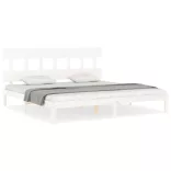 fehér tömör fenyőfa ágy matrac nélkül 200 x 200 cm