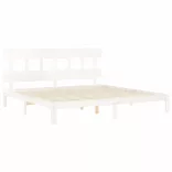 fehér tömör fenyőfa ágy matrac nélkül 200 x 200 cm