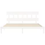 fehér tömör fenyőfa ágy matrac nélkül 200 x 200 cm