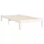 fehér tömör fa ágykeret fejtámlával (Single)