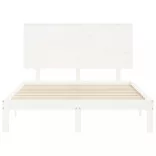 fehér tömör fenyőfa ágy matrac nélkül 140x190 cm