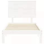 fehér tömör fenyőfa ágy matrac nélkül 90 x 200 cm