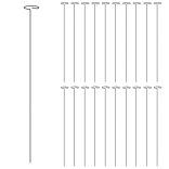 20 db sötétzöld acél kerti növénykaró 61 cm