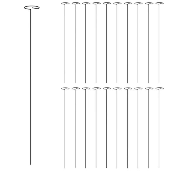 20 db sötétzöld acél kerti növénykaró 61 cm