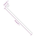 20 db sötétzöld acél kerti növénykaró 61 cm