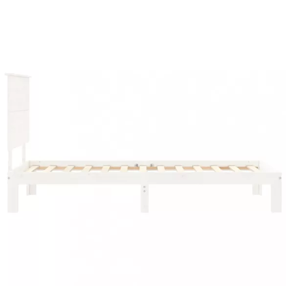 fehér tömör fenyőfa ágy matrac nélkül 100 x 200 cm