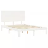 fehér tömör fenyőfa ágy matrac nélkül 120 x 200 cm