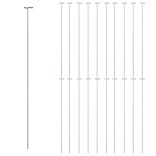 20 db sötétzöld acél kerti növénykaró 91 cm