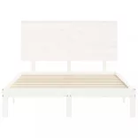 fehér tömör fenyőfa ágy matrac nélkül 140 x 200 cm