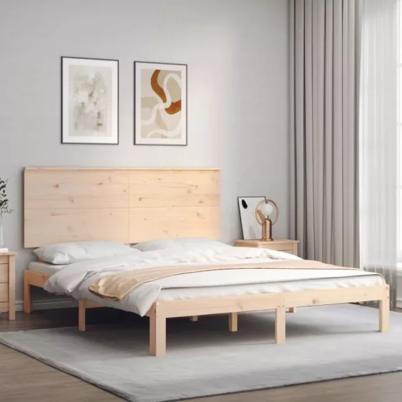 tömör fa ágykeret fejtámlával King Size