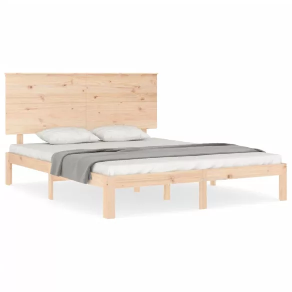 tömör fa ágykeret fejtámlával King Size