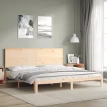 tömör fenyőfa ágy matrac nélkül 200 x 200 cm