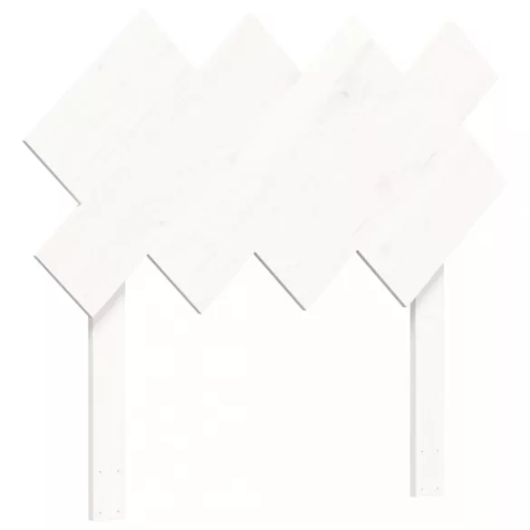 fehér tömör fa ágykeret fejtámlával (Single)