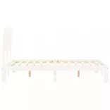 fehér tömör fa ágykeret fejtámlával Small Double