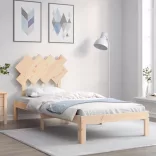 tömör fenyőfa ágy matrac nélkül 90 x 200 cm