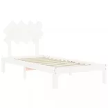 fehér tömör fenyőfa ágy matrac nélkül 90 x 200 cm