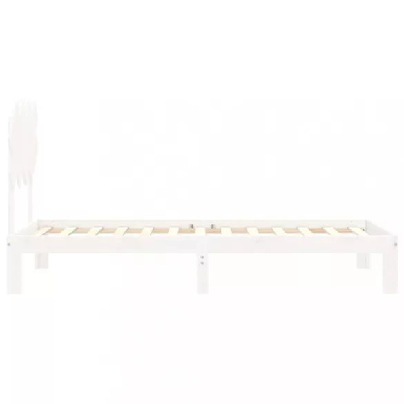 fehér tömör fenyőfa ágy matrac nélkül 90 x 200 cm