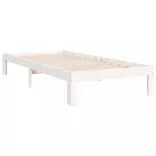 fehér tömör fenyőfa ágy matrac nélkül 90 x 200 cm