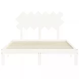 fehér tömör fenyőfa ágy matrac nélkül 120 x 200 cm