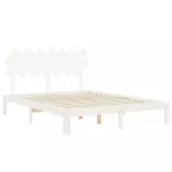 fehér tömör fenyőfa ágy matrac nélkül 140 x 200 cm