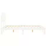 fehér tömör fenyőfa ágy matrac nélkül 140 x 200 cm