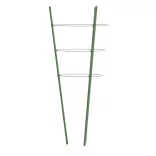 5 db zöld acél kerti növénytámasz 3 gyűrűvel 45 cm