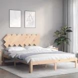 tömör fa ágykeret fejtámlával King Size