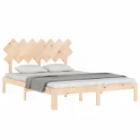 tömör fa ágykeret fejtámlával King Size