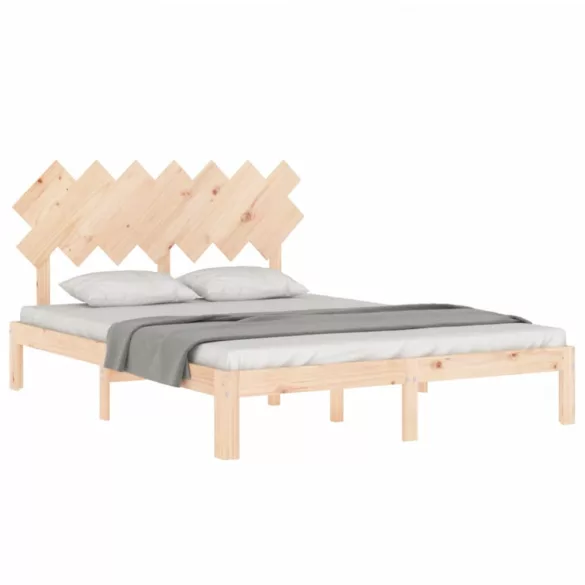 tömör fa ágykeret fejtámlával King Size