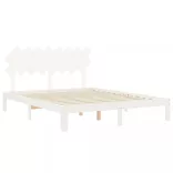 fehér tömör fenyőfa ágy matrac nélkül 160 x 200 cm