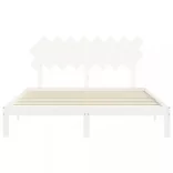 fehér tömör fenyőfa ágy matrac nélkül 160 x 200 cm