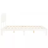 fehér tömör fenyőfa ágy matrac nélkül 160 x 200 cm