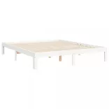 fehér tömör fenyőfa ágy matrac nélkül 160 x 200 cm